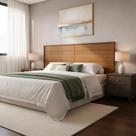 Cabeceira para Cama Casal em MDF Amadeirado Cria um ambiente sofisticado e harmonioso _ Modelo Capri Cabeceira para Cama Casal em MDF Amadeirado Cria um ambiente sofisticado e harmonioso _ Modelo Capri