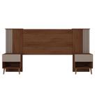 Cabeceira Para Cama Casal Extensível Marrom Next Caemmun
