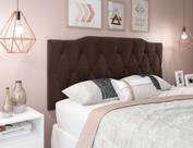 Cabeceira Para Cama Casal Quarto 1,40 Marrom Kelly