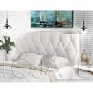 Cabeceira Para Cama Casal Queen King 1,60x55 Nicole Branco - MagL