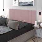 Cabeceira Para Cama Casal Tulipa 1,60 Estofada Suede Rose - Rede Móveis Cabeceira Para Cama Casal Tulipa 1,60 Estofada Suede Rose - Rede Móveis