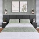 Cabeceira para Cama de Casal com Mesas de Cabeceira Zurique Grafite Cabeceira para Cama de Casal com Mesas de Cabeceira Zurique Grafite