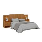 Cabeceira para Cama de Casal ou Queen Rubi com 2 Mesas de Cabeceira 100 MDF D Doro Móveis