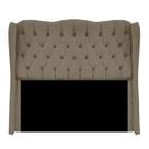 Cabeceira para Cama Estofada 150cm de Casal Aurora Suede Cappucino