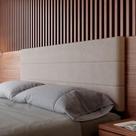 Cabeceira para Cama Estofada Casal 1,40m Roma Bege Claro