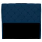 Cabeceira para Cama Queen 160cm Izza Suede Azul Salute Cabeceira para Cama Queen 160cm Izza Suede Azul Salute