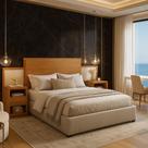 Cabeceira Para Cama Queen Dinamarca com Criado Box Casal e Queen Até 160cm