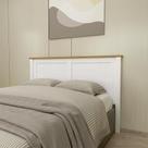 Cabeceira para Cama Queen Size Madeira Maciça Osiris Branco/Freijó - G74 - Gran Belo