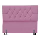 Cabeceira Para Cama Solteiro 90 Cm Brenda Com Frame Suede Rosa