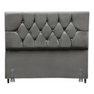 Cabeceira Para Cama Solteiro 90 Cm Celina Com Frame Suede Cinza