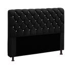 Cabeceira Para Cama Solteiro 90cm Fernanda Veludo Preto