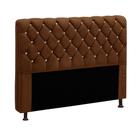 Cabeceira Para Cama Solteiro 90cm Fernanda Veludo Terracota