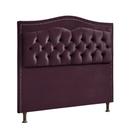 Cabeceira Para Cama Solteiro 90cm Holanda Veludo Roxo