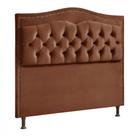 Cabeceira Para Cama Solteiro 90cm Holanda Veludo Terracota