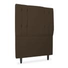 Cabeceira para Cama Solteiro Box Karine 90cm Veludo Marrom
