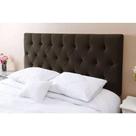 Cabeceira Paris Casal 1,40 m Capitonê Painel Em Suede Tabaco Marrom Escuro Kasabela