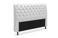 Cabeceira Paris Para Cama Box Solteiro Laminado Branco JS Cabeceira Paris Para Cama Box Solteiro Laminado Branco JS
