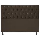 Cabeceira Pérola 100Cm Cama Box Solteiro Suede Marrom Claro