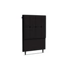 Cabeceira Piave Veluto Preto Solteiro (8x90x120) - Ortobom