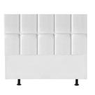 Cabeceira Poliana Cama Box Casal 195 cm Suede Branco