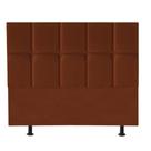 Cabeceira Poliana Cama Box Casal 195 cm Suede Terra Cota