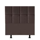 Cabeceira Poliana Cama Box Solteiro 100 cm Suede Marrom