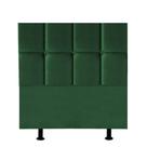 Cabeceira Poliana Cama Box Solteiro 100 cm Suede Verde