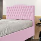 Cabeceira Pollux 140 para Cama Box de Casal Z-021 Sued Rosa Bebê Aradecor