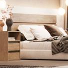 Cabeceira Queen 100% MDF 170cm Lara Marrom Carvalho