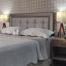 Cabeceira Queen 160 Cama Box Diamond Lexus Bege Suede Painel RBL Cabeceira Queen 160 Cama Box Diamond Lexus Bege Suede Painel RBL