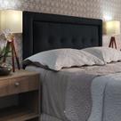 Cabeceira Queen 160 Cama Box Diamond Veneza 05 Preto Suede Com Pés RBL