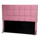 Cabeceira Queen 160 Cm Estofada Talita Em Suede Com Frame Rosa