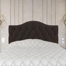 Cabeceira Queen Cama Box Botões Provençal Marrom Suede Com Pés 120Cm Altura RBL