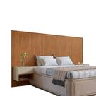 Cabeceira Queen com 2 Mesas de Apoio Florença 2 GV Cedro e Off White Cabeceira Queen com 2 Mesas de Apoio Florença 2 GV Cedro e Off White