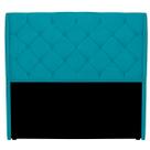 Cabeceira Queen Com Capitonê Izza 160cm Suede Azul Safira Cabeceira Queen Com Capitonê Izza 160cm Suede Azul Safira