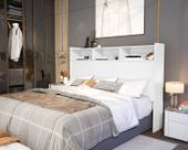 Cabeceira Queen de Cama Box Melissa com 1.60m com Nichos Grande Para Quarto