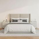 Cabeceira Queen Estofada 176cm com 2 Mesas de Cabeceira 100% MDF