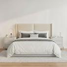Cabeceira Queen Estofada 176cm com 2 Mesas de Cabeceira 100% MDF