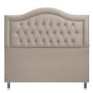 Cabeceira Queen Estofada Capitonê Provençal Corano Bege 160 x 120 Plus RBL
