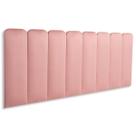 Cabeceira Queen Estofada de Colar na Parede Kit 8 Placas Modelo Arredondada - Várias Cores