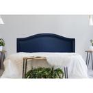 Cabeceira Queen Estofada para Cama Box, Modelo Curva Luxo com Tachas 1,60m x 0,60m, Suede, Veludo e Sintético