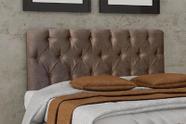 Cabeceira Queen Hera Suede Marrom 1.58 m Lsilva