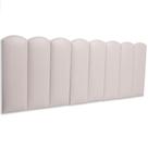 Cabeceira Queen Kit 8 Placas Modelo Nuvem - material sintético Marfim / Off White Cabeceira Queen Kit 8 Placas Modelo Nuvem - material sintético Marfim / Off White