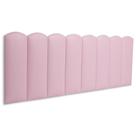 Cabeceira Queen Kit 8 Placas Modelo Nuvem - material sintético Rosa Cabeceira Queen Kit 8 Placas Modelo Nuvem - material sintético Rosa
