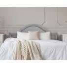 Cabeceira Queen Luxo 160X60 Cinza Tachas Fumê