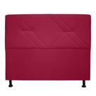 Cabeceira queen monaco 160cm suede vermelho