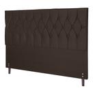 Cabeceira Ram 1500 Marrom Estofada para Cama Box Casal Queen Size 164Cm Quarto Luxo