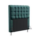 Cabeceira Rana 90 Para Cama Box de Solteiro N-032 Veludo Verde Petróleo Aradecor