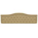 Cabeceira Realeza Casal 140cm Capitonada Estofada Suede Bege Escuro