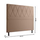 Cabeceira Realeza King 195cm Suede - Star Confort